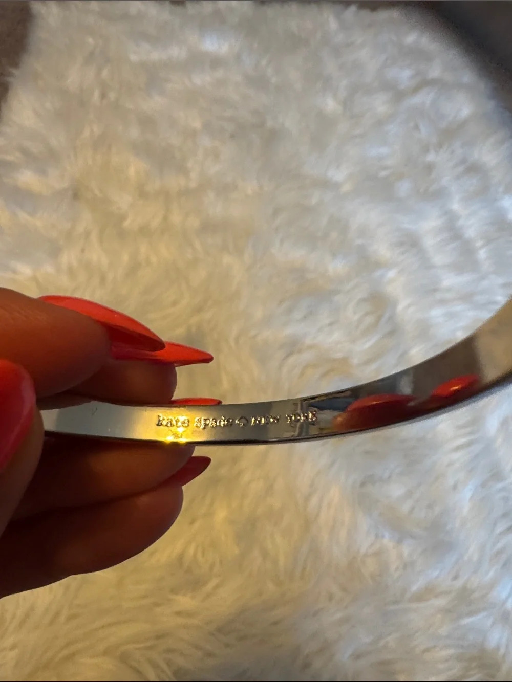 Kate Spade Silver Bow Bangle Bracelet - Picture 3 of 3
